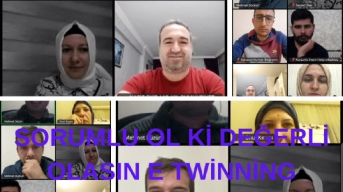 SORUMLU OL Kİ DEĞERLİ OLASIN E TWİNNİNG PROJEMİZ BAŞLADI.